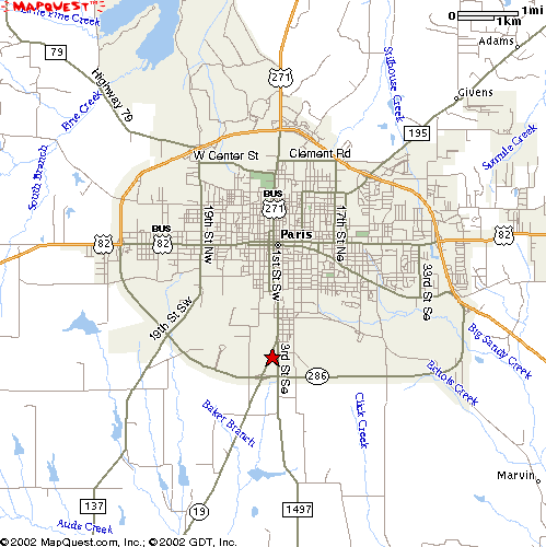 Paris Tx @ MapQuest.com